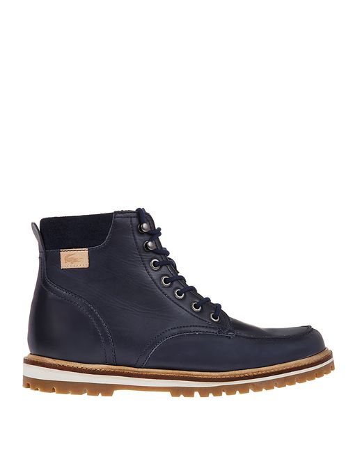 Lacoste Montbard Faux Fur-lined Leather Boots in Blue for Men (Navy ...