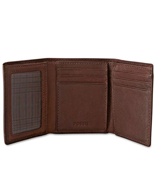 Fossil Estate Zip Trifold Wallet in 