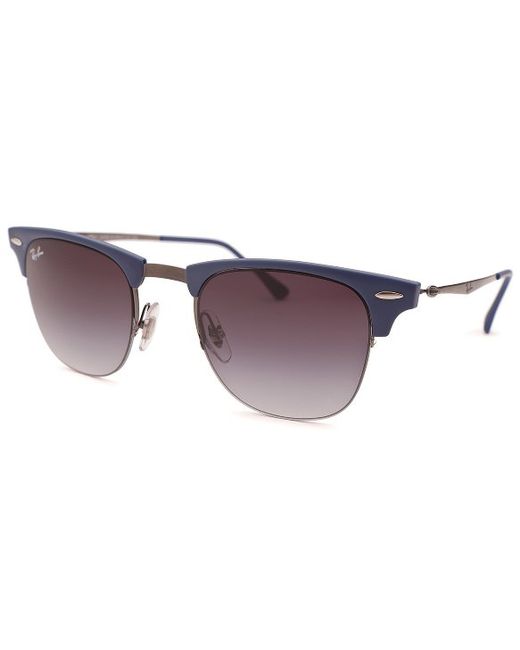 Ray-ban Clubmaster Round Blue Sunglasses in Blue - Save 53% | Lyst