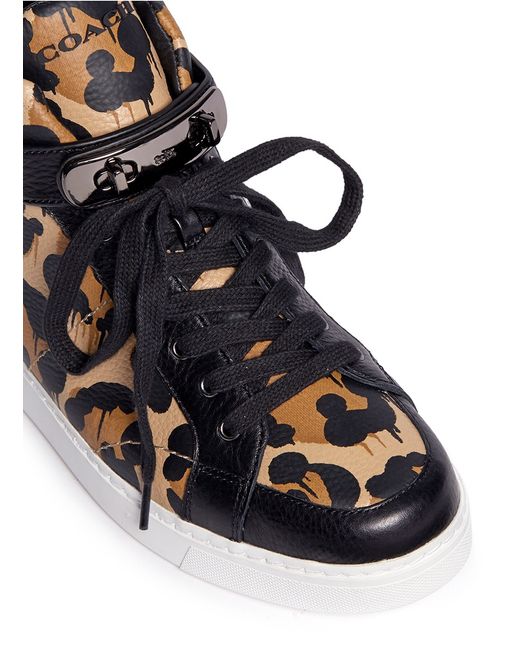 coach leopard sneakers