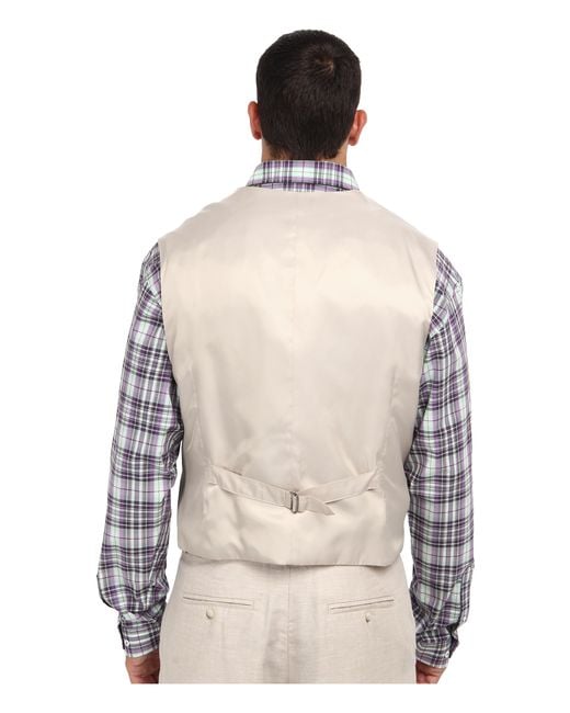 Linen Suits For Men Perry Ellis Men's Linen Cotton End Suit Vest