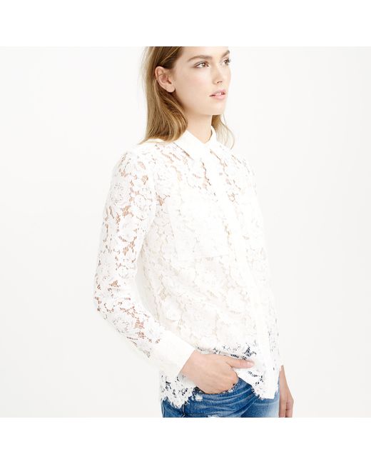 J.Crew Natural Collection Corded Lace Shirt