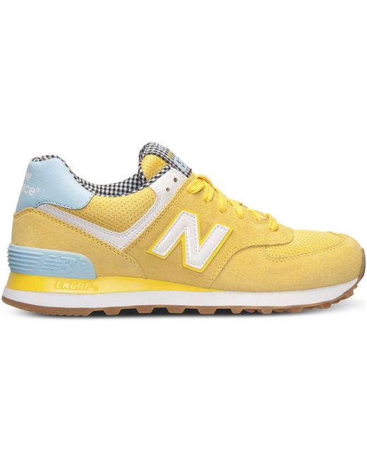 New Balance Women'S 574 Casual Sneakers From Finish Line in Yellow | Lyst