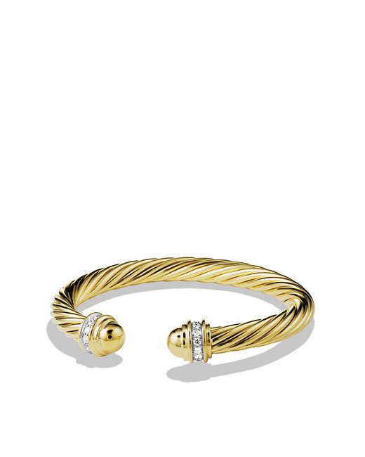 David yurman Cable Classics Bracelet With Diamonds In 18k Gold in Gold ...
