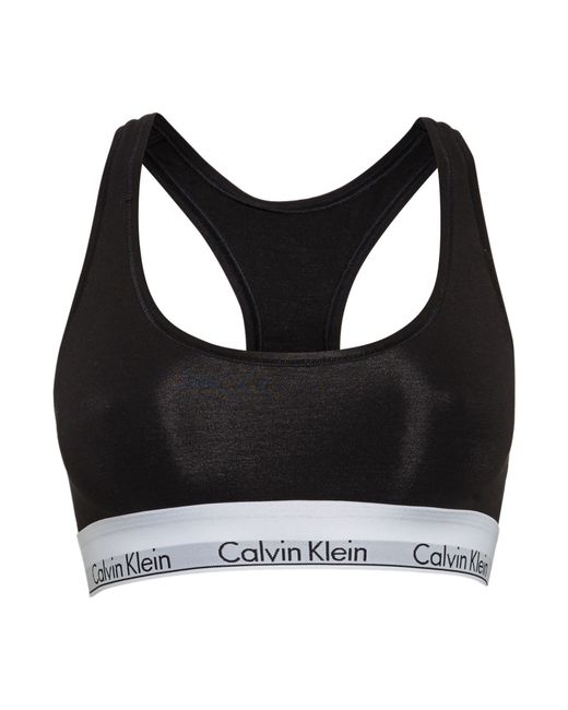 Calvin Klein Modern Cotton Pride Unlined Bralette in Black 