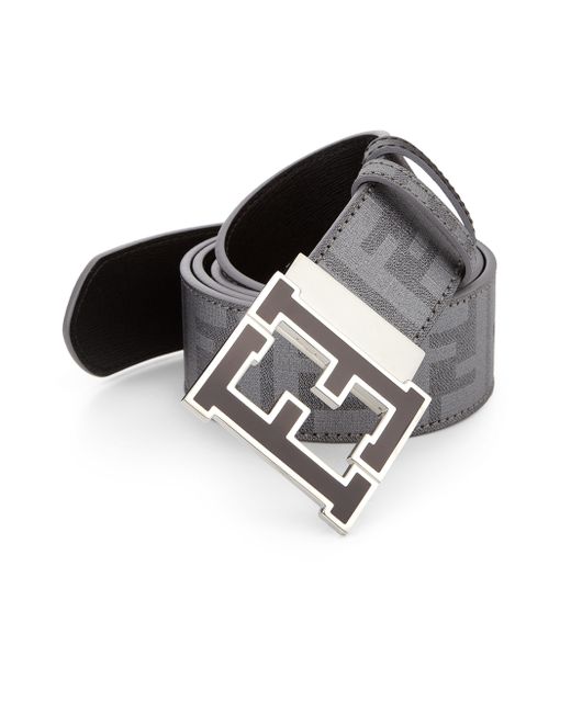 Fendi Leather Logo Reversible Belt in 