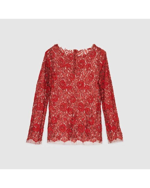 Gucci Embroidered Lace Shirt for men