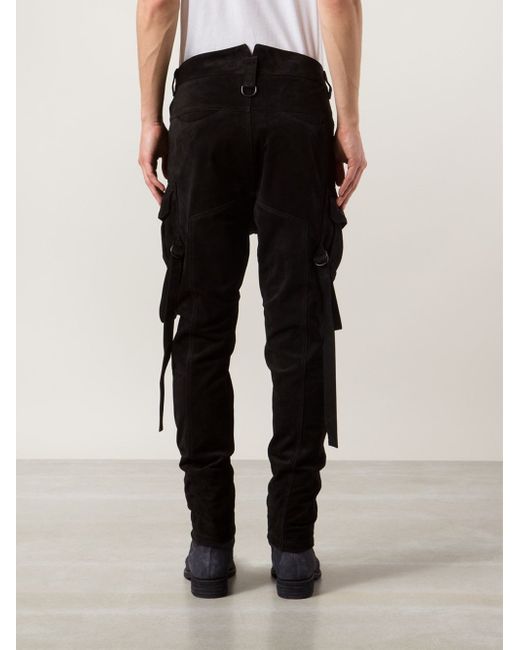 Alexandre Plokhov Hanging Strap Cargo Trousers in Black for Men | Lyst