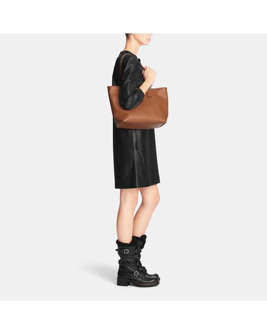 COACH Sophia Tote In Pebble Leather Lyst