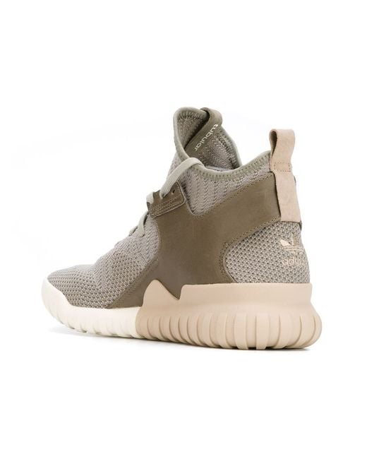 adidas Originals Tubular X Knit High-Top Sneakers in Green for Men | Lyst