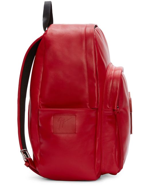 red leather bag men