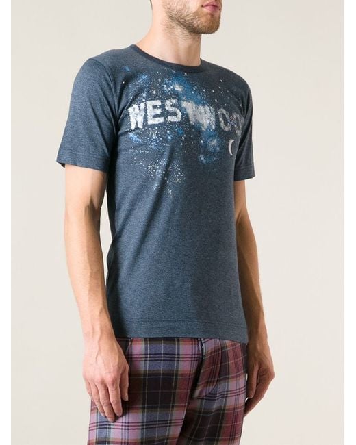 Vivienne Westwood Galaxy Print T-Shirt in Blue for Men | Lyst