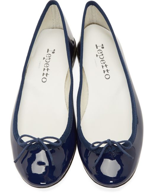 Dark blue ballet flats sale