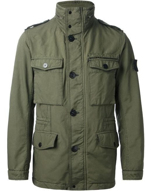 Stone Island Military Jacket in Green for Men | Lyst