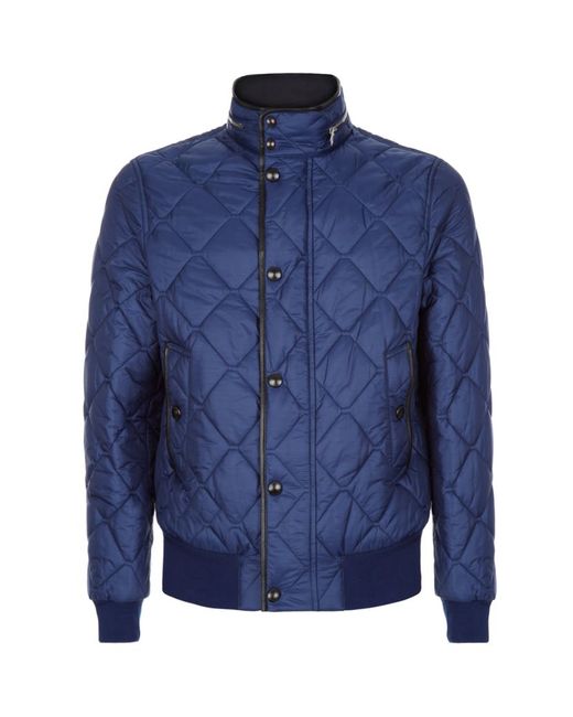 Burberry Blue Kilsden Quilted Blouson Jacket for men