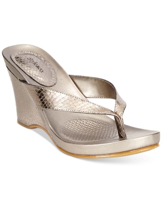 macy's silver flat sandals