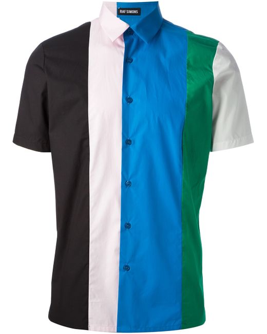 Raf Simons Multicolor Color Blocked Shirt for men