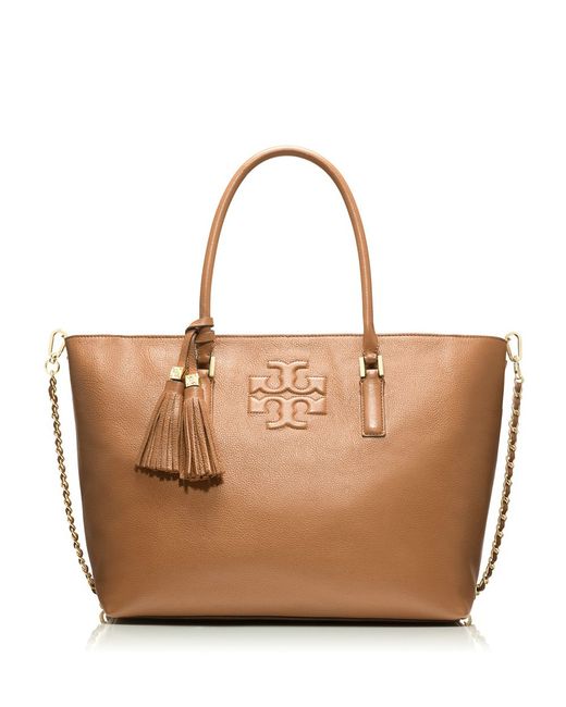 Tory Burch Brown Thea Convertible Tote