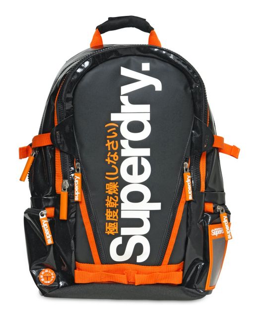Superdry Gray Tarp Rubber Backpack for men
