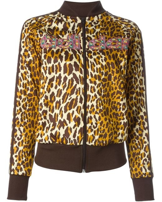 adidas Originals Jeremy Scott X Leopard-Print Jacket in Natural | Lyst UK
