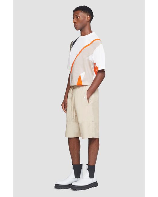 3.1 Phillip Lim White Drawstring Shorts for men