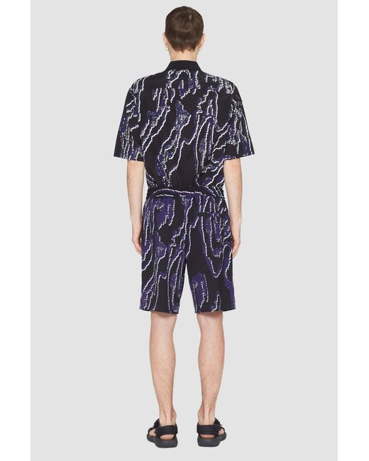 3.1 Phillip Lim Blue Printed Pull-On Short for men