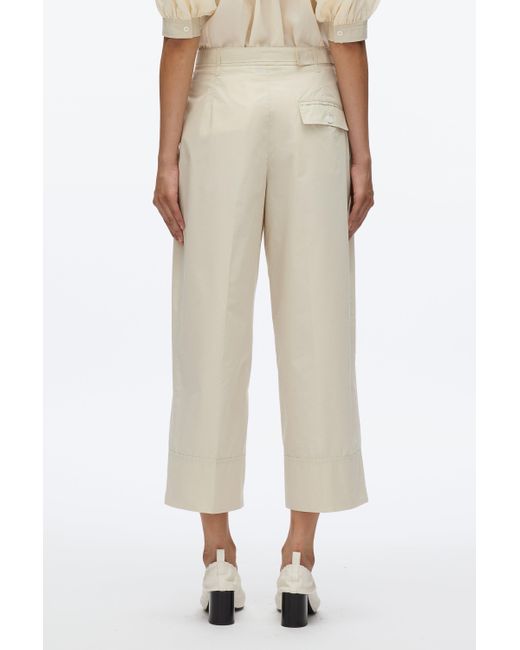 3.1 Phillip Lim Natural Double Pleat Wide Cropped Pant