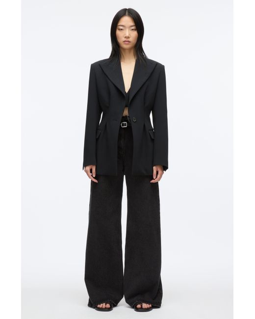3.1 Phillip Lim Black Modern Tailoring Cinched Blazer Wtih Set