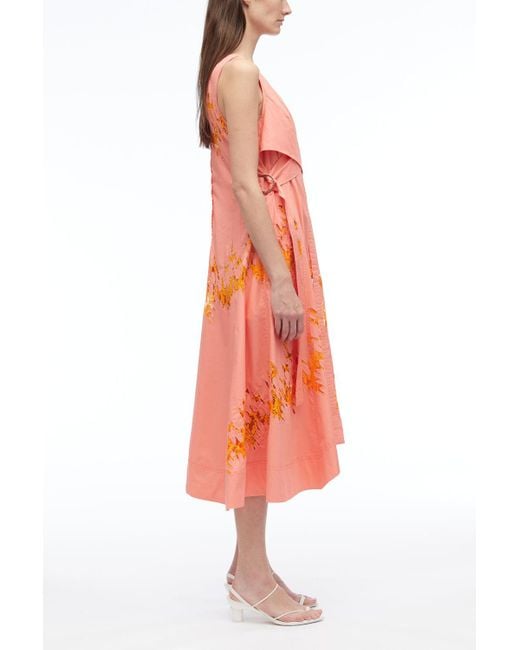 3.1 Phillip Lim Natural Wrap Front Squiggle Lace Dress