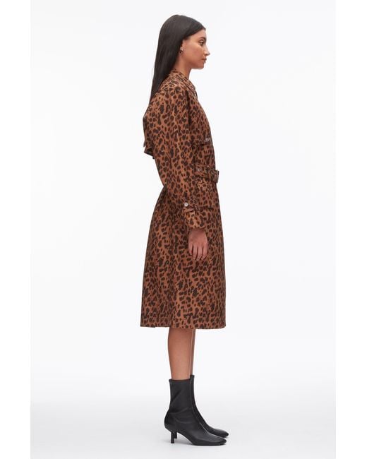 3.1 Phillip Lim Brown Print Trench Coat