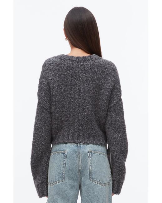 3.1 Phillip Lim Green Boucle Zipper Crewneck