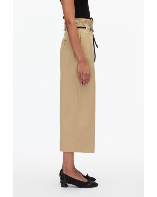 3.1 Phillip Lim Natural Cropped Wide Leg Origami Trousers