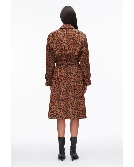 3.1 Phillip Lim Brown Print Trench Coat