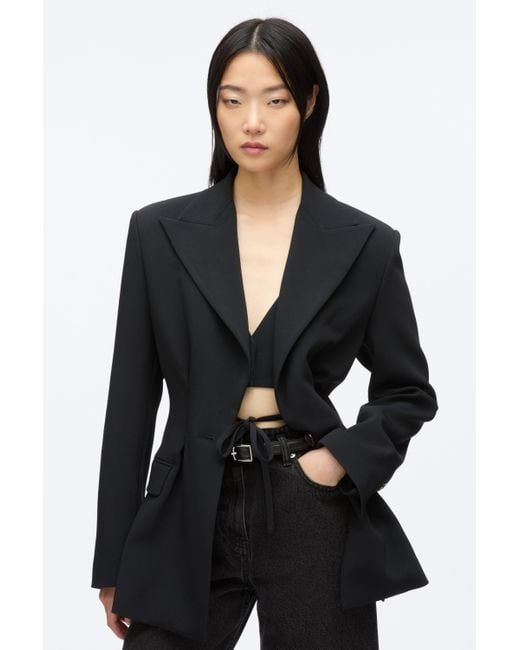 3.1 Phillip Lim Black Modern Tailoring Cinched Blazer Wtih Set