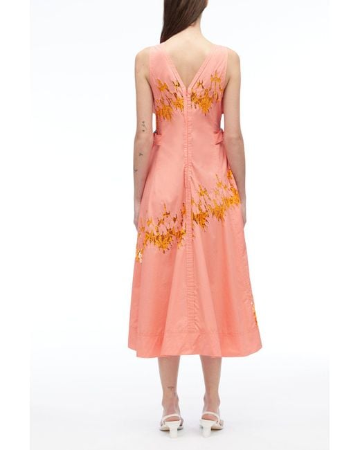 3.1 Phillip Lim Natural Wrap Front Squiggle Lace Dress