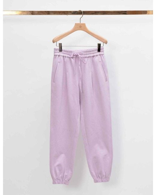 3.1 Phillip Lim Women's Purple French Terry Drawstring Sweatpants
