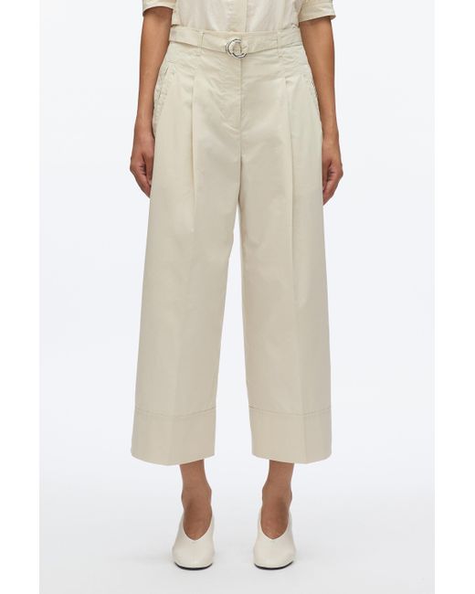 3.1 Phillip Lim Natural Double Pleat Wide Cropped Pant