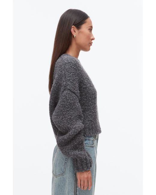 3.1 Phillip Lim Green Boucle Zipper Crewneck