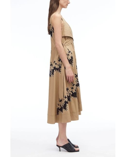 3.1 Phillip Lim Natural Wrap Front Squiggle Lace Dress