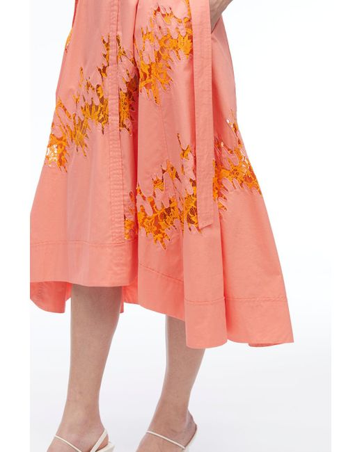 3.1 Phillip Lim Natural Wrap Front Squiggle Lace Dress