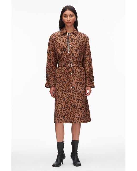 3.1 Phillip Lim Brown Print Trench Coat