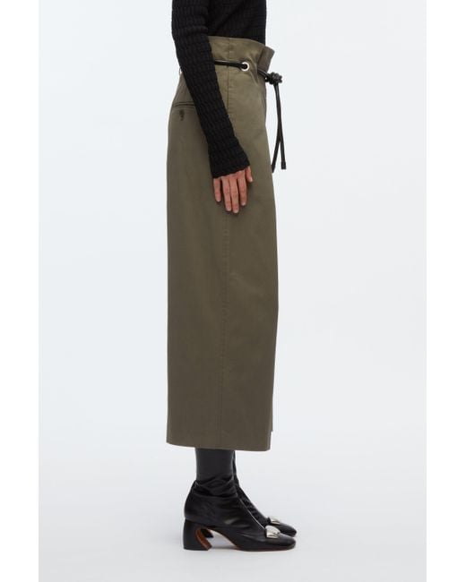 3.1 Phillip Lim Natural Cropped Wide Leg Origami Trousers