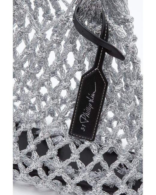 3.1 Phillip Lim Metallic Macrame Mini Sac