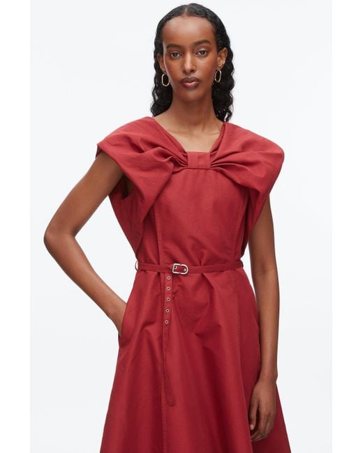 3.1 Phillip Lim Black Draped Bow Dress With Belt