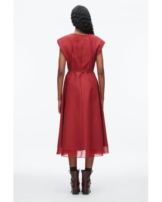3.1 Phillip Lim Black Draped Bow Dress With Belt