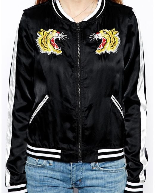 Ralph Lauren Black Tiger Bomber Jacket