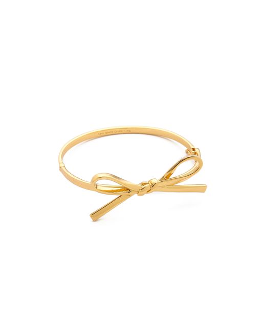 kate spade new york Metallic Skinny Mini Bow Bangle Bracelet - Gold