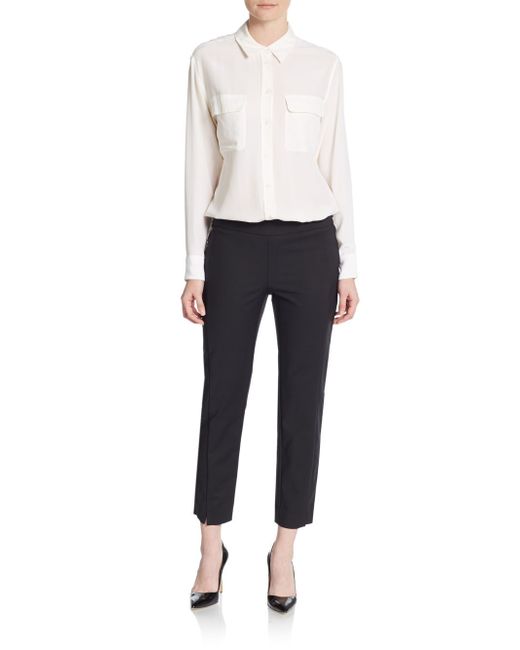 Ellen Tracy Cotton Cropped Side-zip 