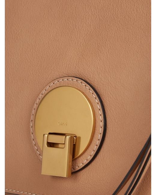 Chlo Indy Medium Leather Shoulder Bag in Brown (BEIGE) | Lyst