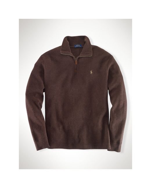 Polo Ralph Lauren Brown French-Rib Half-Zip Pullover for men